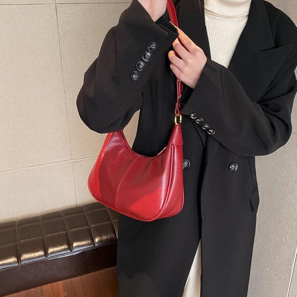 Small Hobo Bags for Women Retro Crescent Shoulder Purse Fall Soft Crossbody Hand - Picture 3 of 6